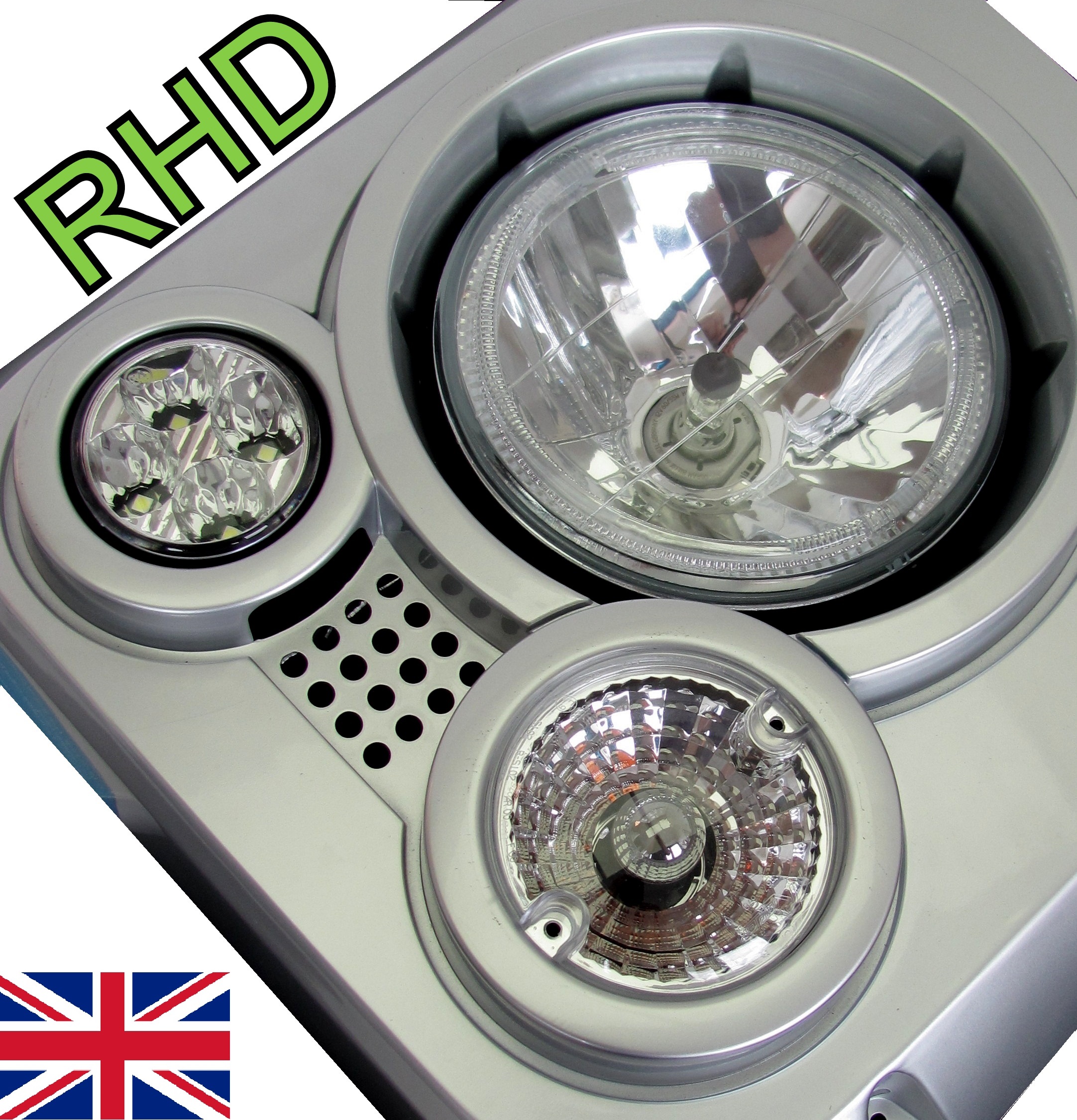 Full lamp kit for Defender SVX front grille choose head light LHD RHD
